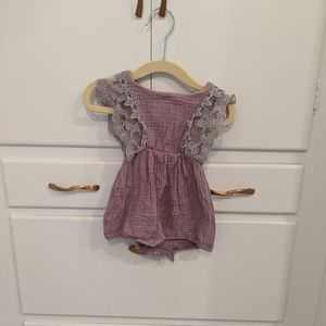 Lavender lace boutique romper